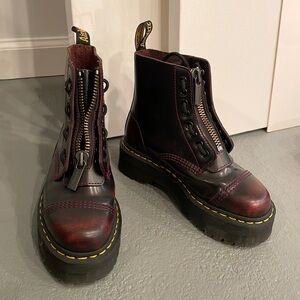 DocMarten Maroon Leather Boots